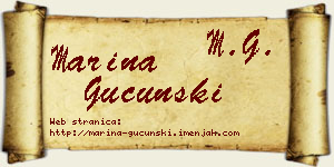 Marina Gucunski vizit kartica
